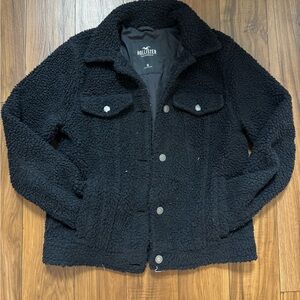 Hollister Black Sherpa Jacket